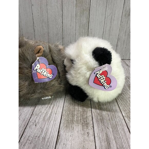 Vtg Puffkins Nutty Squirrel & Peter The Panda Bear Plush Stuffed Toy - Set Of 2 - Picture 6 of 13
